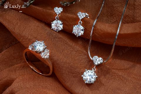  Bộ trang sức đính Kim cương Moissanite - S3266 