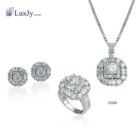  Bộ trang sức đính Kim cương Moissanite - S3285 