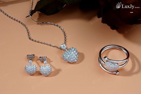  Bộ trang sức đính Kim cương Moissanite - S3286 