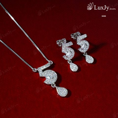  Bộ trang sức đính Kim cương Thiên nhiên - S3306 