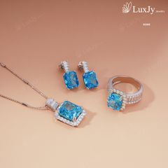 Bộ trang sức đính đá màu - S3308