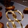 Nhẫn cưới vàng đính Kim cương Moissanite - W0032