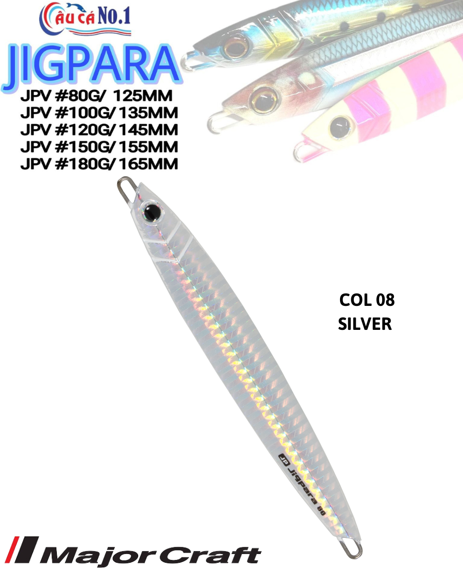 Mồi Jig MAJOR CRAFT JIGPARA Vertival Short 80G-100G-120G-150G
