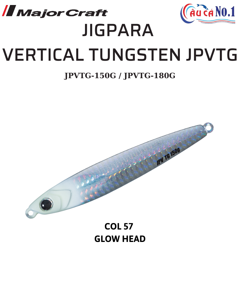 Jig Tungstène Major Craft Jigpara JPVTG-150 – 150g – 081 – Pêche Mer – Neuf