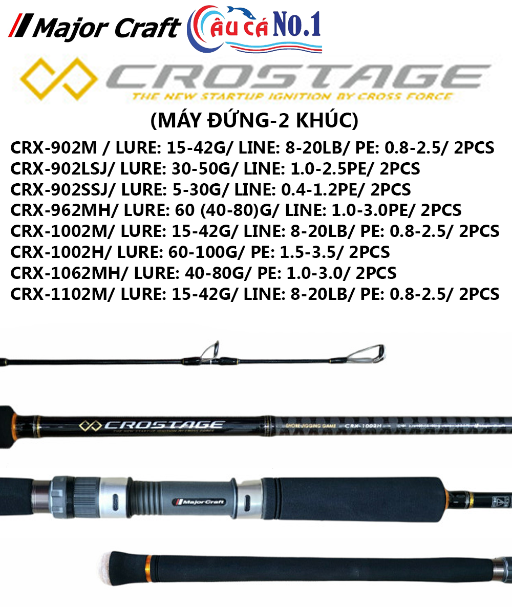 MAJOR CRAFT CROSTAGE CRX-1002H (Spinning Rod) – Cửa hàng câu cá An