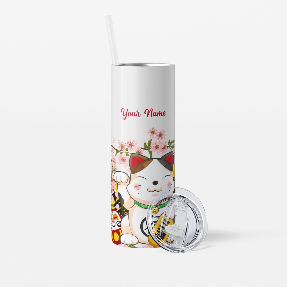 MANEKI NEKO WITH KOBAN AND DARUMA