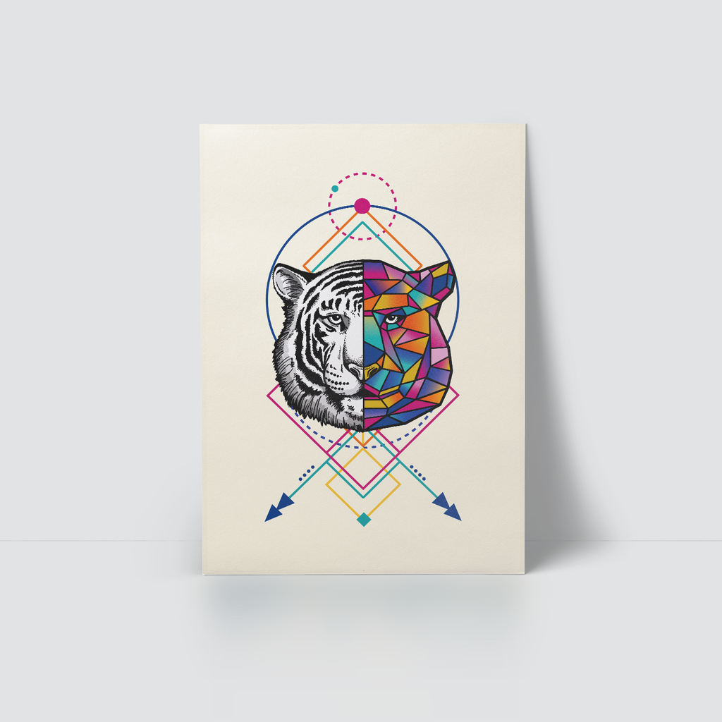 WILD ANIMAL IN POLYGON - TIGER