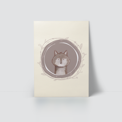 CUTE ANIMALS IN WATERCOLOR - WOLF
