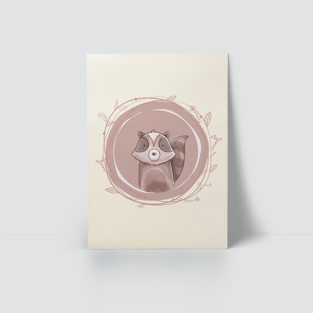 CUTE ANIMALS IN WATERCOLOR - RACCOON