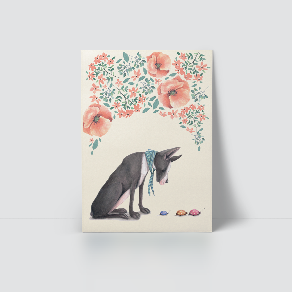 WILD ANIMALS IN WATERCOLOR - DOG