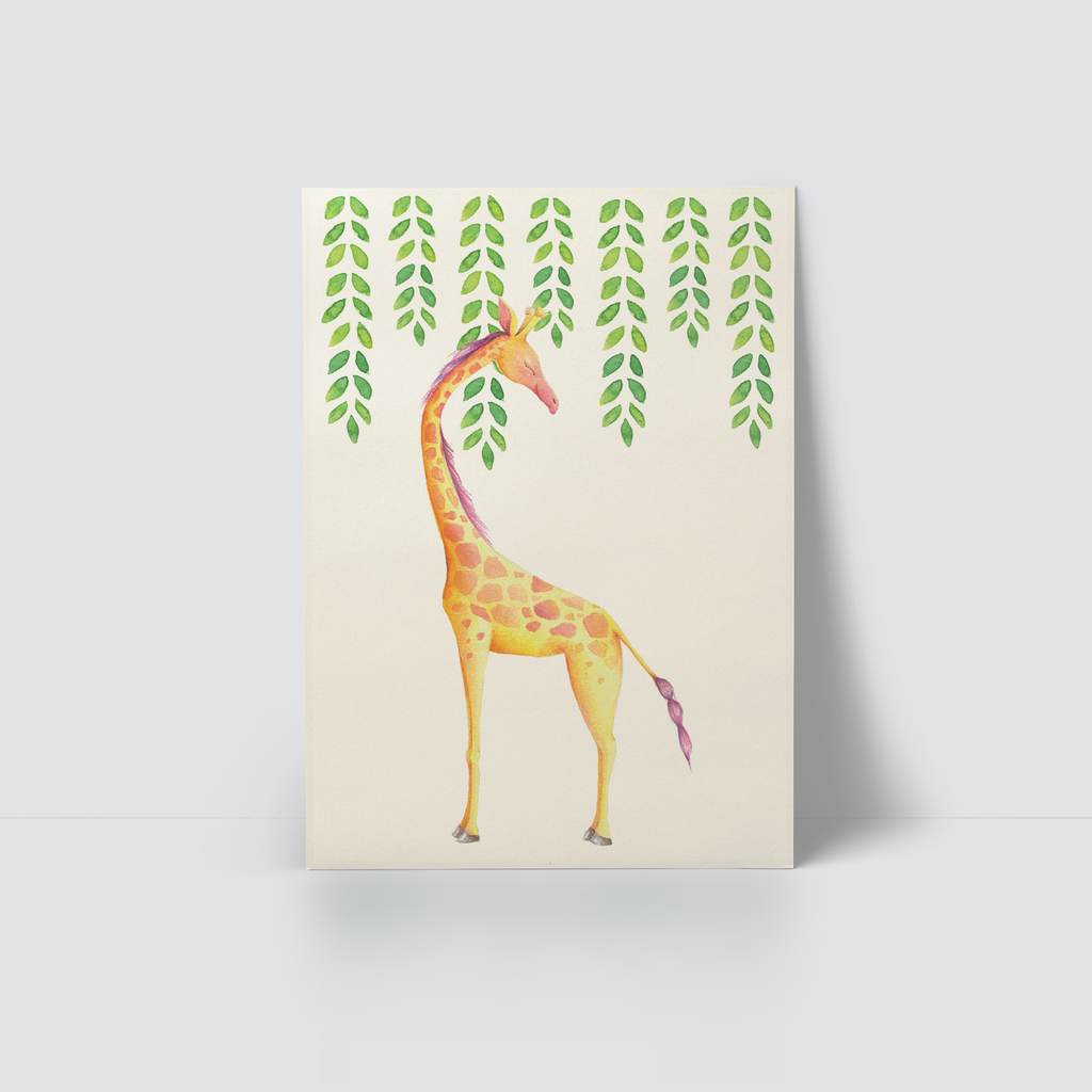 WILD ANIMALS IN WATERCOLOR - GIRAFFE