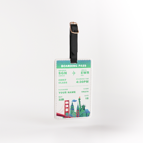COLORFUL BOARDING PASS - USA