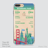 COLORFUL BOARDING PASS - USA