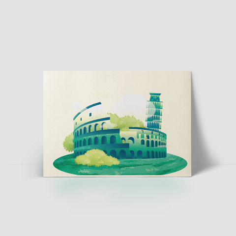 COLORFUL BOARDING PASS - ITALY