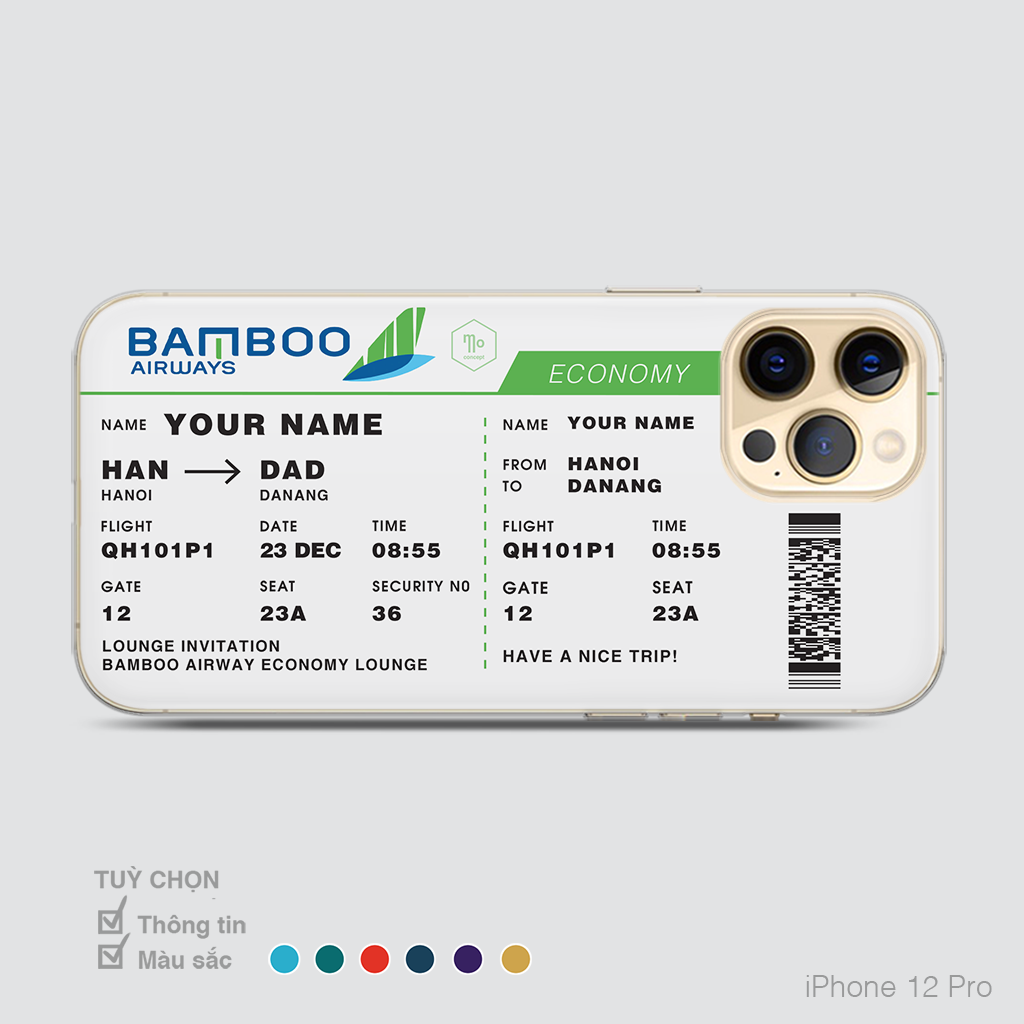 COLORFUL BOARDING PASS - BAMBOO AIRWAYS