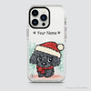 PETS - BLACK POODLE & RED HAT