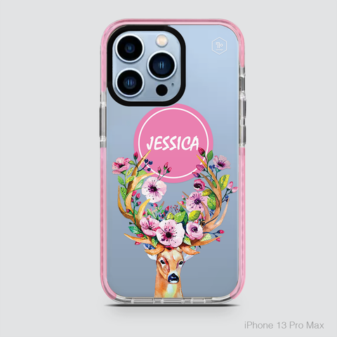 FLORAL - DEER AND FLOWERS