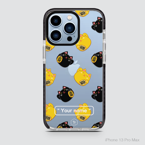 MANEKI NEKO - PATTERNS (BLACK & YELLOW)