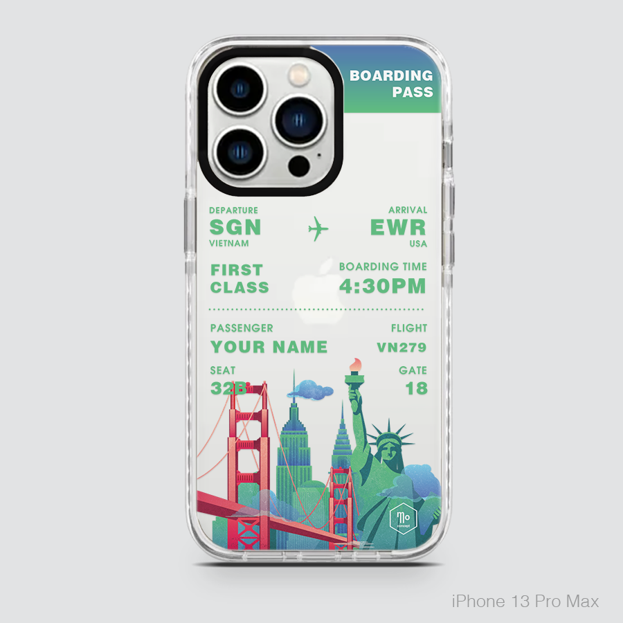 COLORFUL BOARDING PASS - USA