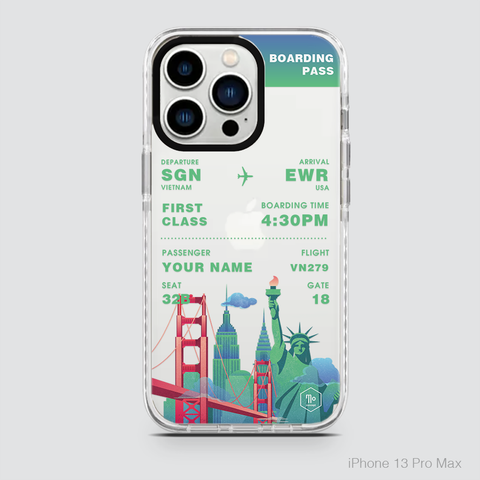 COLORFUL BOARDING PASS - USA