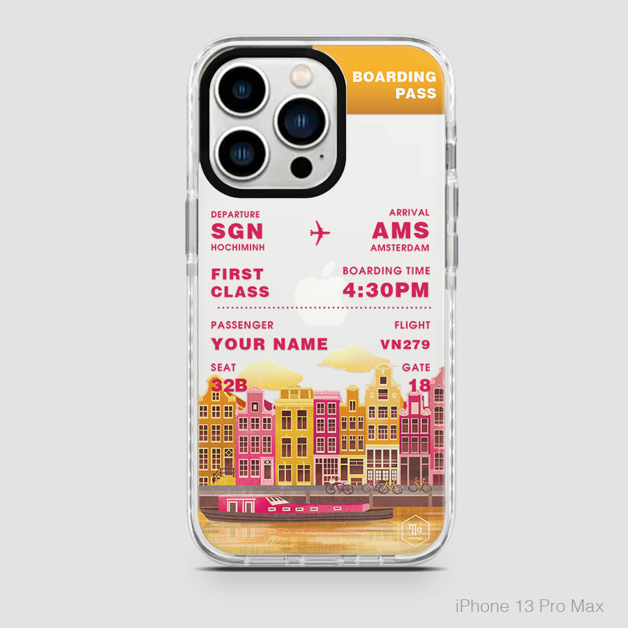 COLORFUL BOARDING PASS - AMSTERDAM