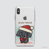 PETS - BLACK POODLE & RED HAT