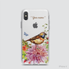 BIRDS AND FLOWER (PURPLE)