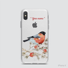 BIRDS AND FLOWER (RED)