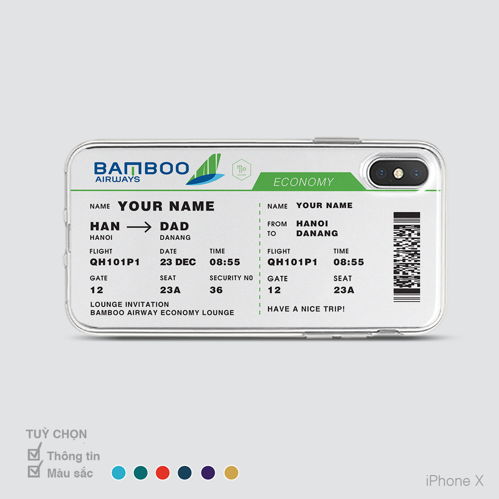 COLORFUL BOARDING PASS BAMBOO AIRWAYS Mono Concept