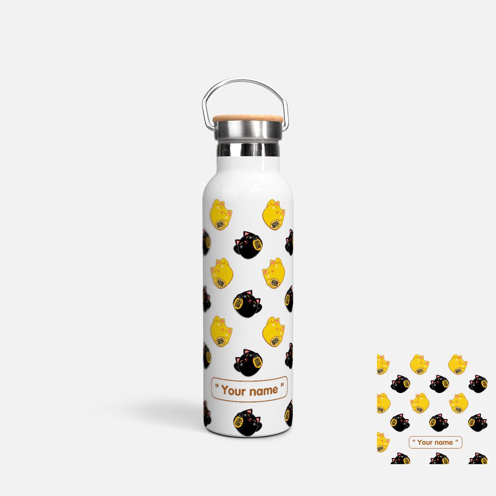 MANEKI NEKO - PATTERNS (BLACK & YELLOW)