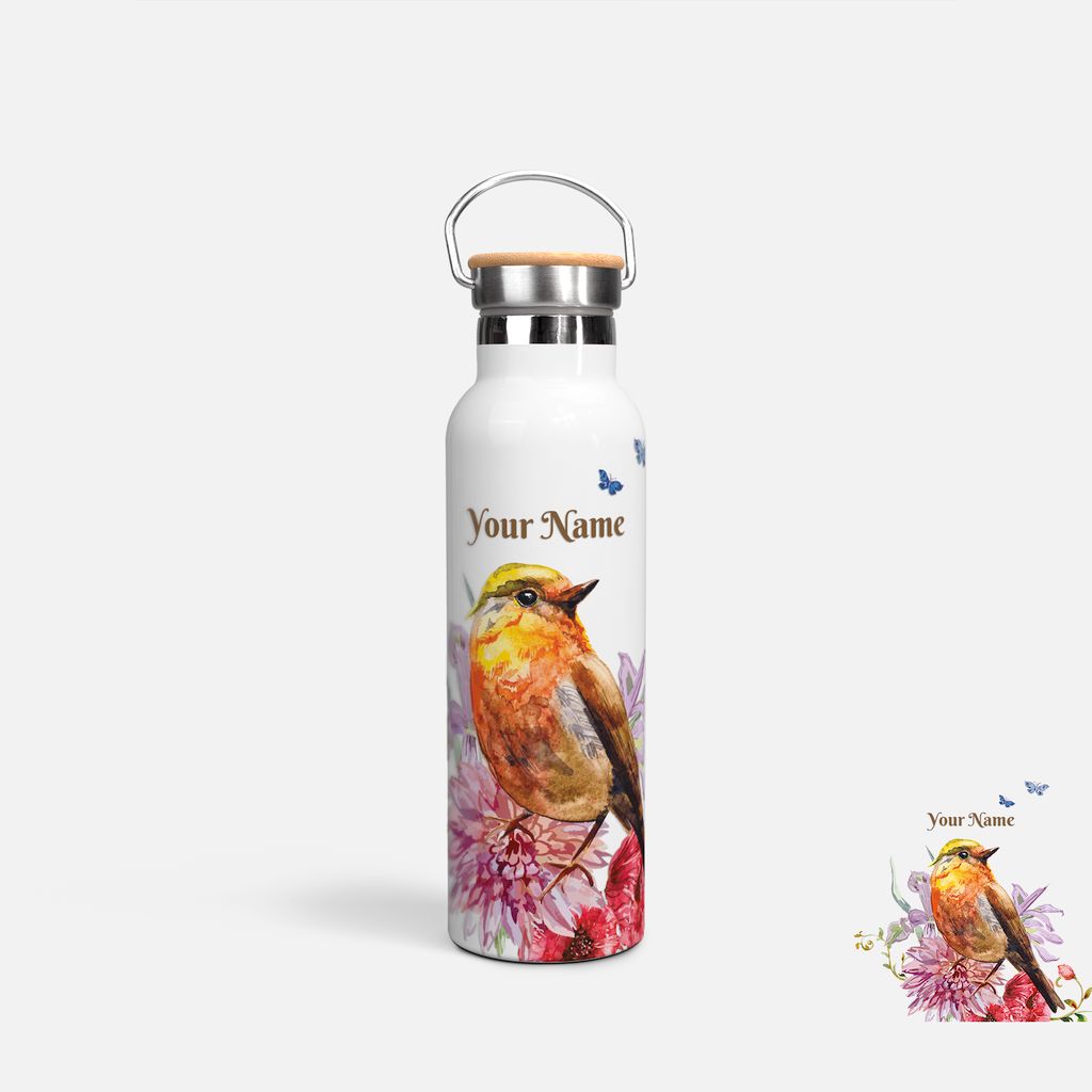 BIRDS AND FLOWER (PINK)