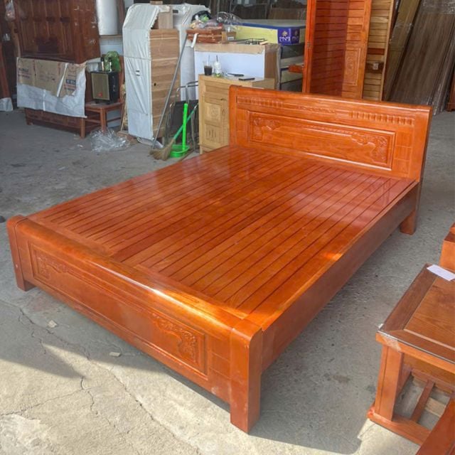 giường ngủ gỗ xoan đào việt