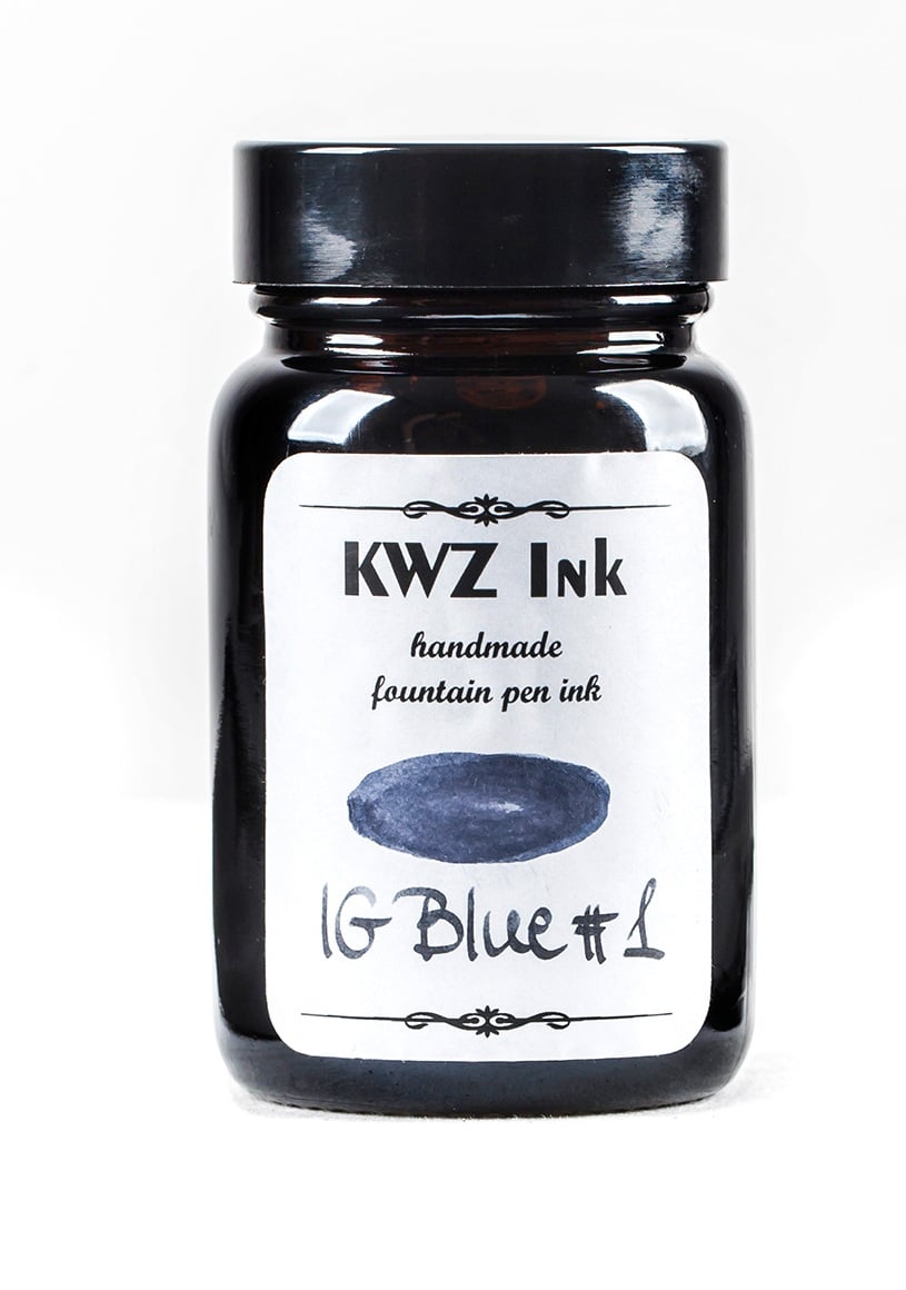  Mực bút máy KWZ (Ba Lan) loại Iron Gall - kháng nước - lọ 60ml 