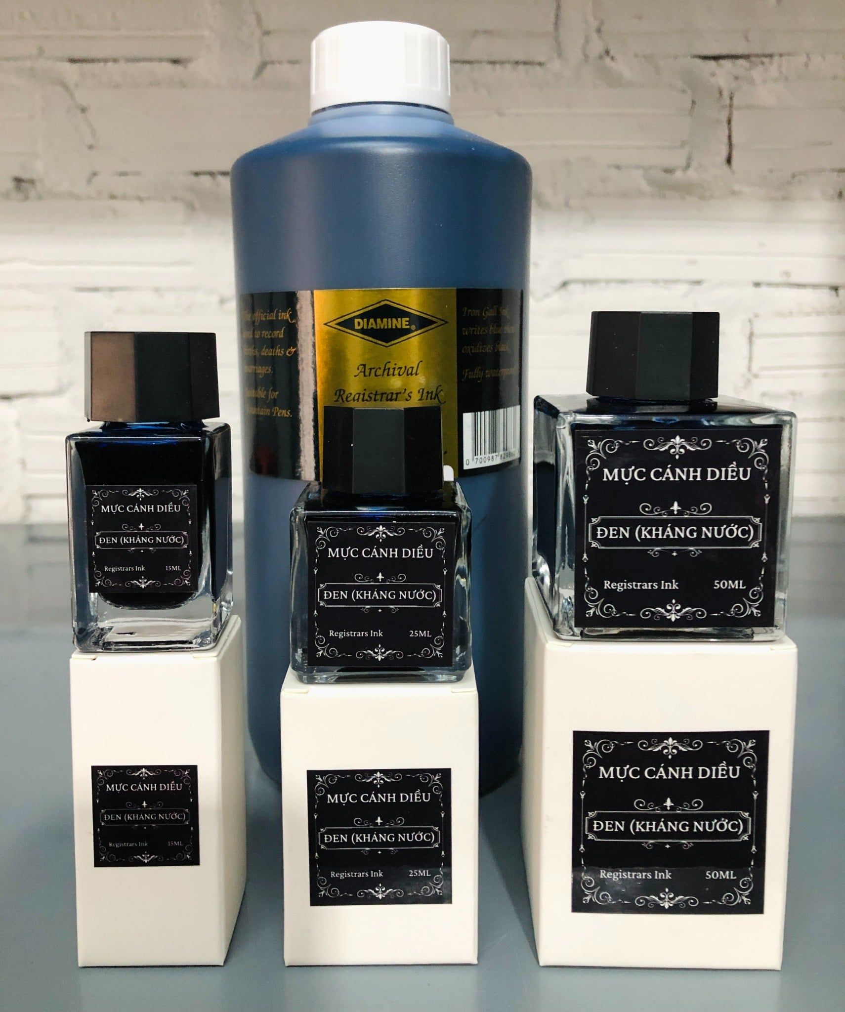  Mực Cánh Diều - đen kháng nước (Iron Gall) 