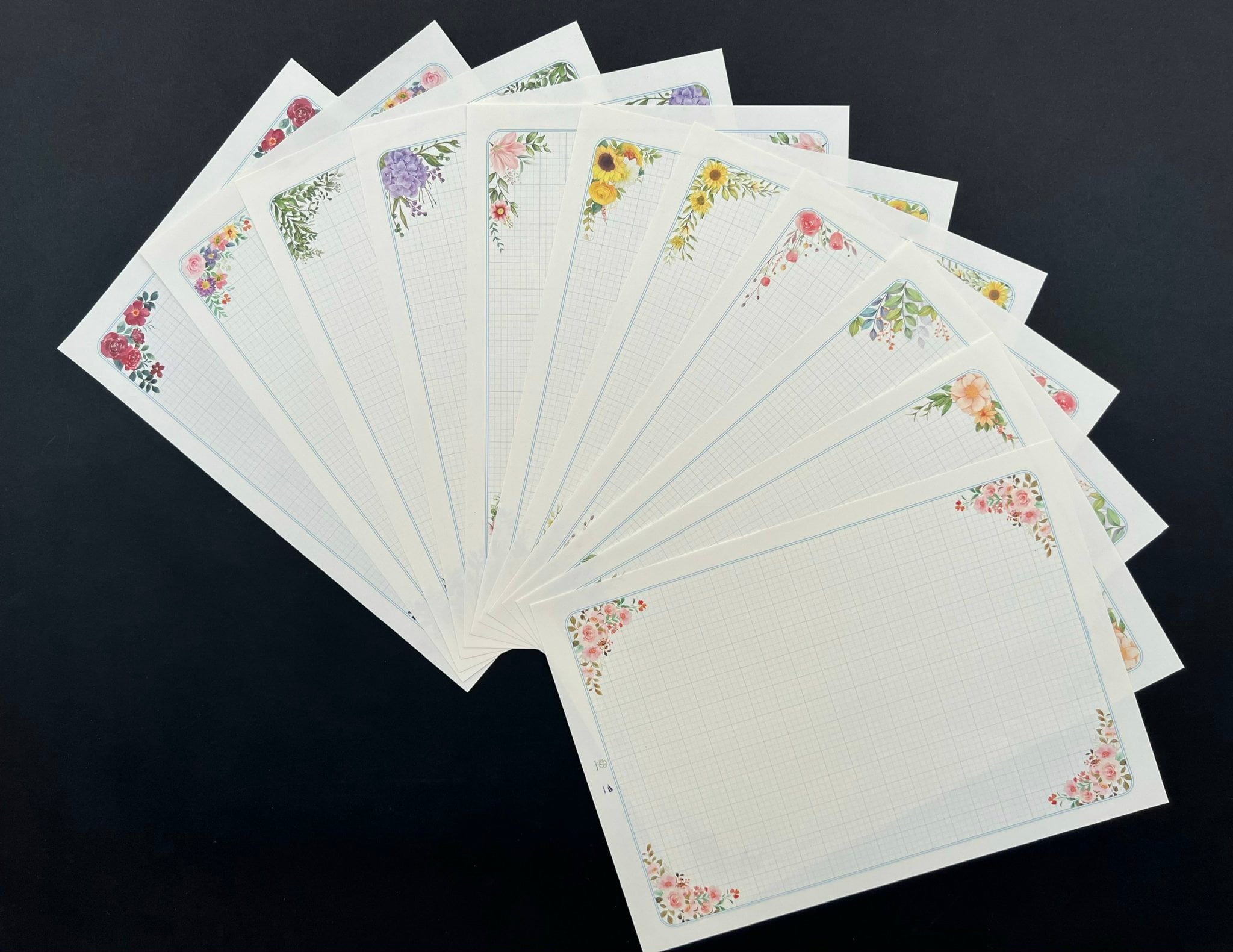  Giấy hoa Xa Trục Thảo - set Sắc Hoa - 20 tờ A4 - không lem 