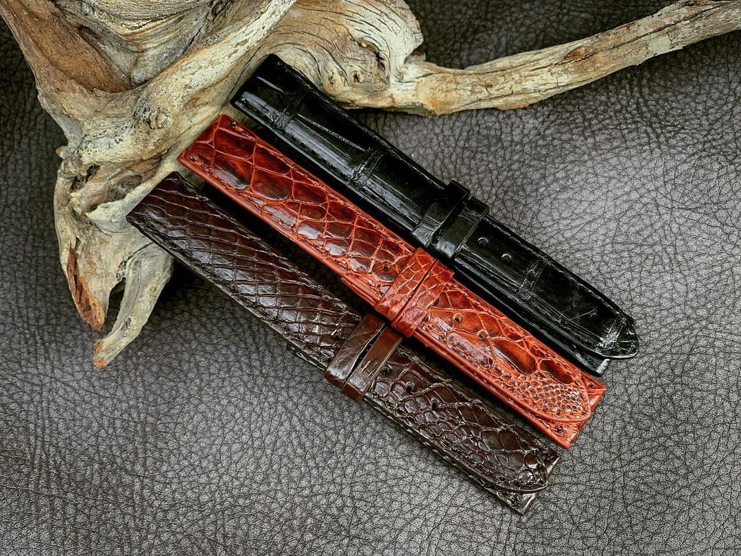 Dây đồng hồ da cá sấu / đà điểu