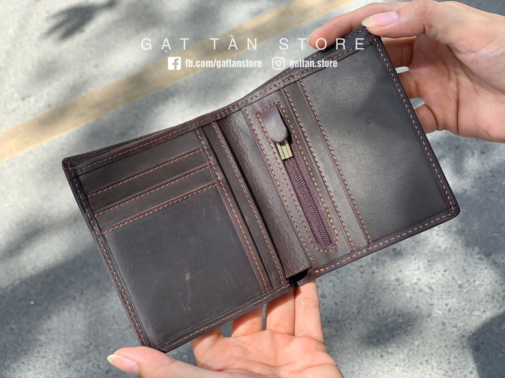 VD416 - Ví ngắn da bò
