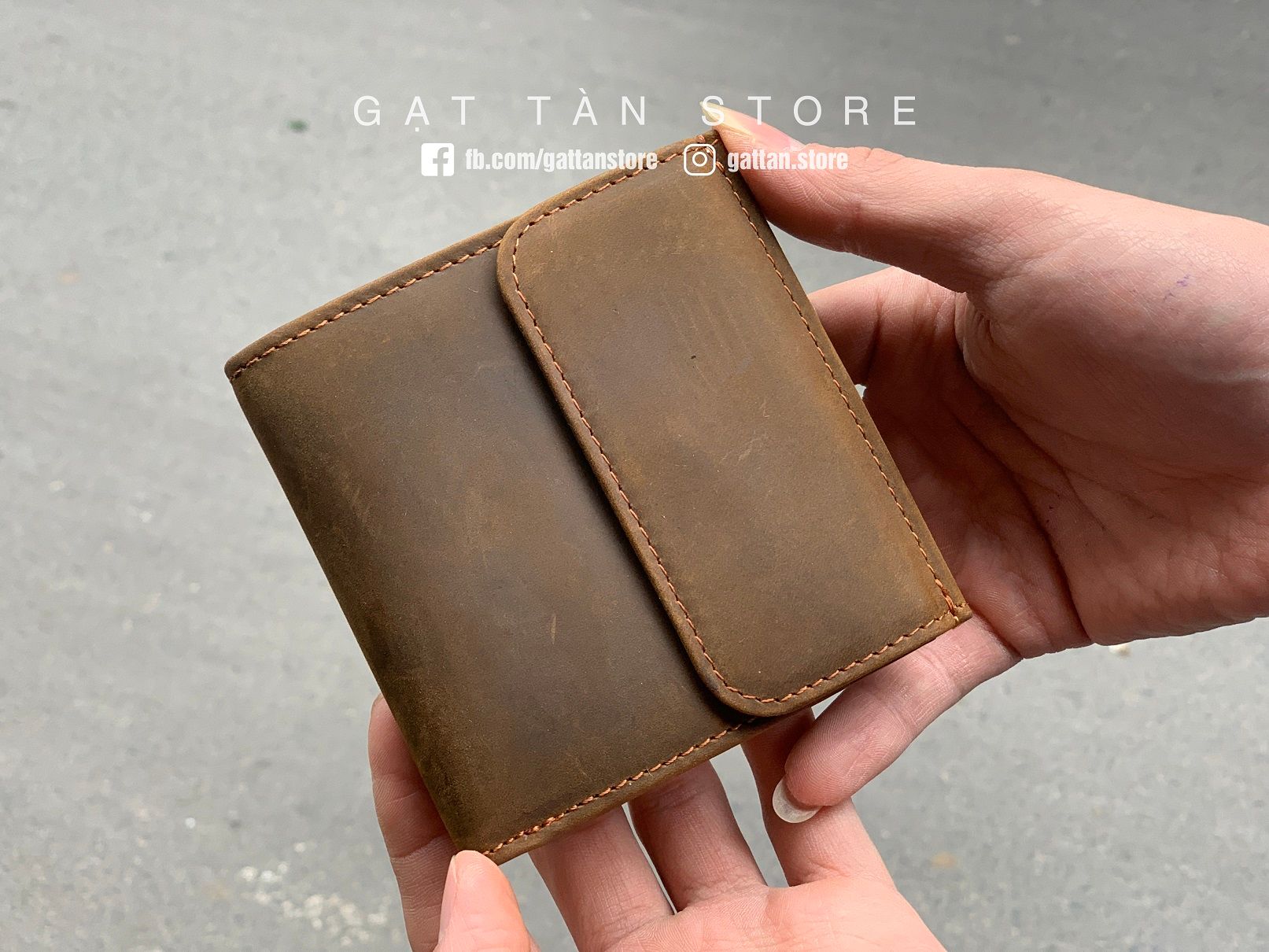 VD198 - Ví ngắn da bò