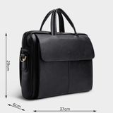  Cặp Công Sở Lata (Thời trang nam đựng laptop 13.3 inch - Cặp da CA21D) màu đen 