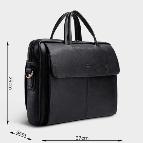 Cặp Công Sở Lata (Thời trang nam đựng laptop 13.3 inch - Cặp da CA21D) màu đen