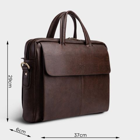 Cặp Công Sở Lata (Thời trang nam đựng laptop 13.3 inch - Cặp da CA21N) màu nâu