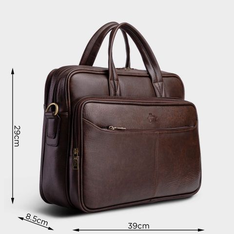 Cặp Công Sở Lata (Thời trang nam basic - Cặp da CA22N) màu nâu