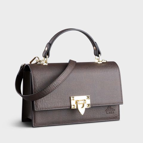 Túi Lata (Thời trang nữ dự tiệc phối khóa  - Túi đeo chéo da HN86)