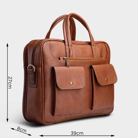 Cặp Công Sở Lata (Thời trang nam đựng - Cặp da CA25BD) màu bò đậm