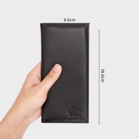Ví nam da bò Lata (Thời trang nam - Ví da thật LVN55D) màu đen