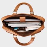  Cặp Công Sở Lata (Thời trang nam đựng laptop 14 inch - Cặp da CA32BD) màu bò đậm 