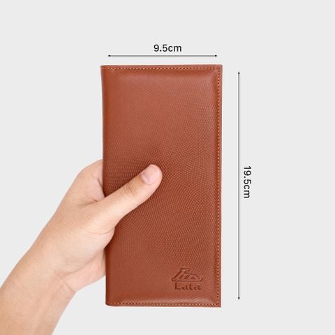 Ví nam da bò Lata (Thời trang nam - Ví da thật LVN55B) màu bò