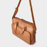 Cặp Công Sở Lata (Thời trang nam đựng laptop 14 inch - Cặp da CA32N) màu nâu 
