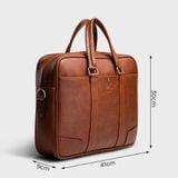  Cặp Công Sở Lata (Thời trang nam đựng laptop 15 inch - Cặp da CA31BD) màu bò đậm 