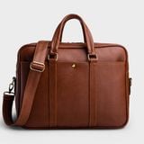  Cặp Công Sở Lata (Thời trang nam đựng laptop 15 inch - Cặp da CA31BD) màu bò đậm 